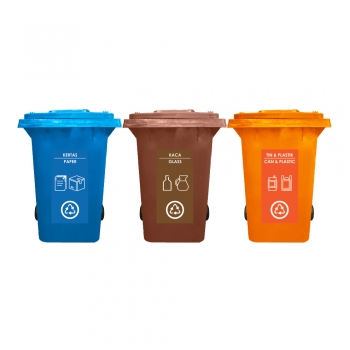 360L|CM3| Recycle Mobile Garbage Bin 3-in-1